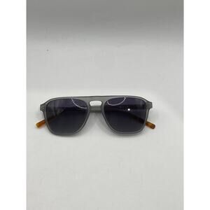 WMP Men's Gray Polarized Aviator One-Bridge Modern Square Lens Sunglasses